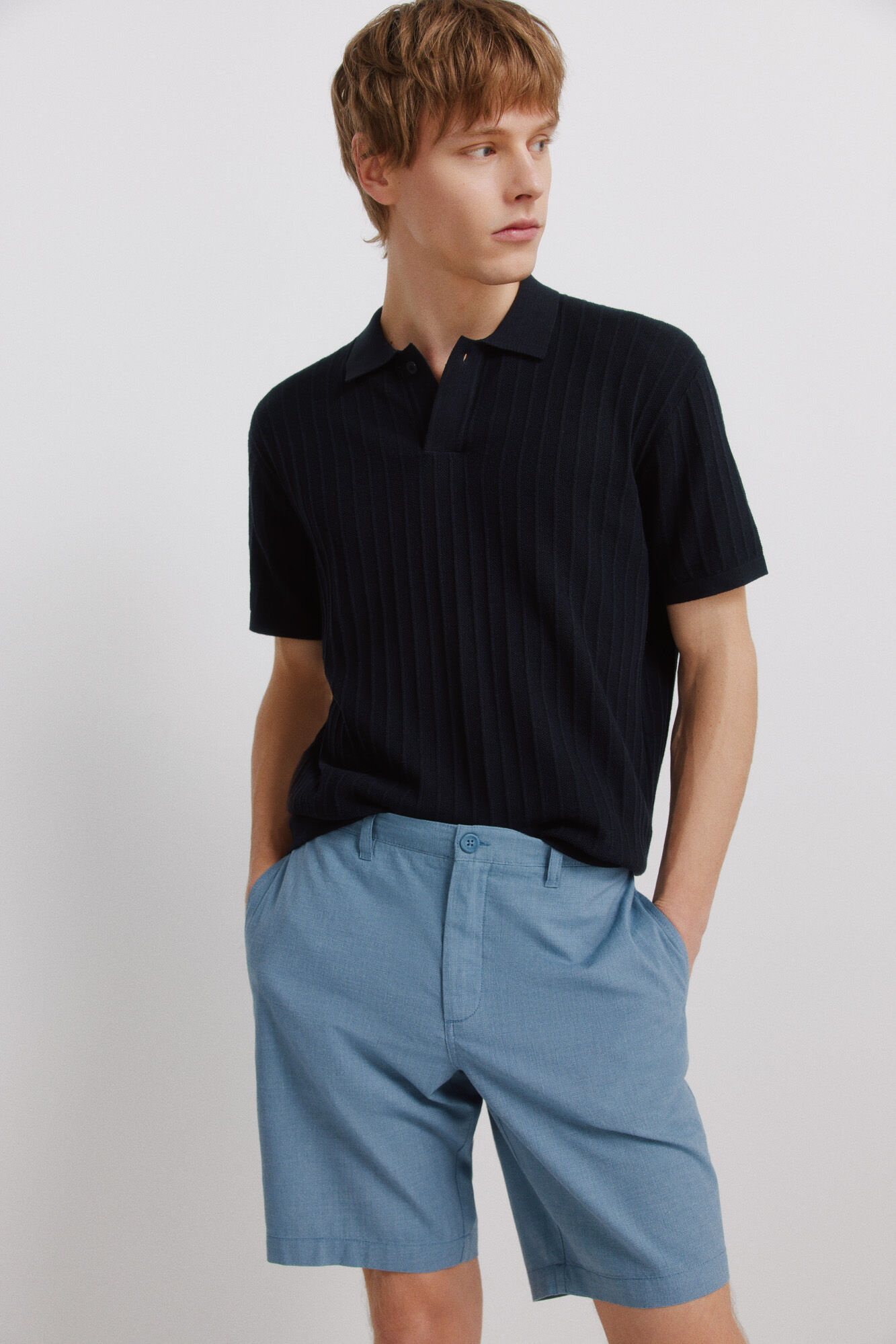 Springfield Bermudas estructuradas azul