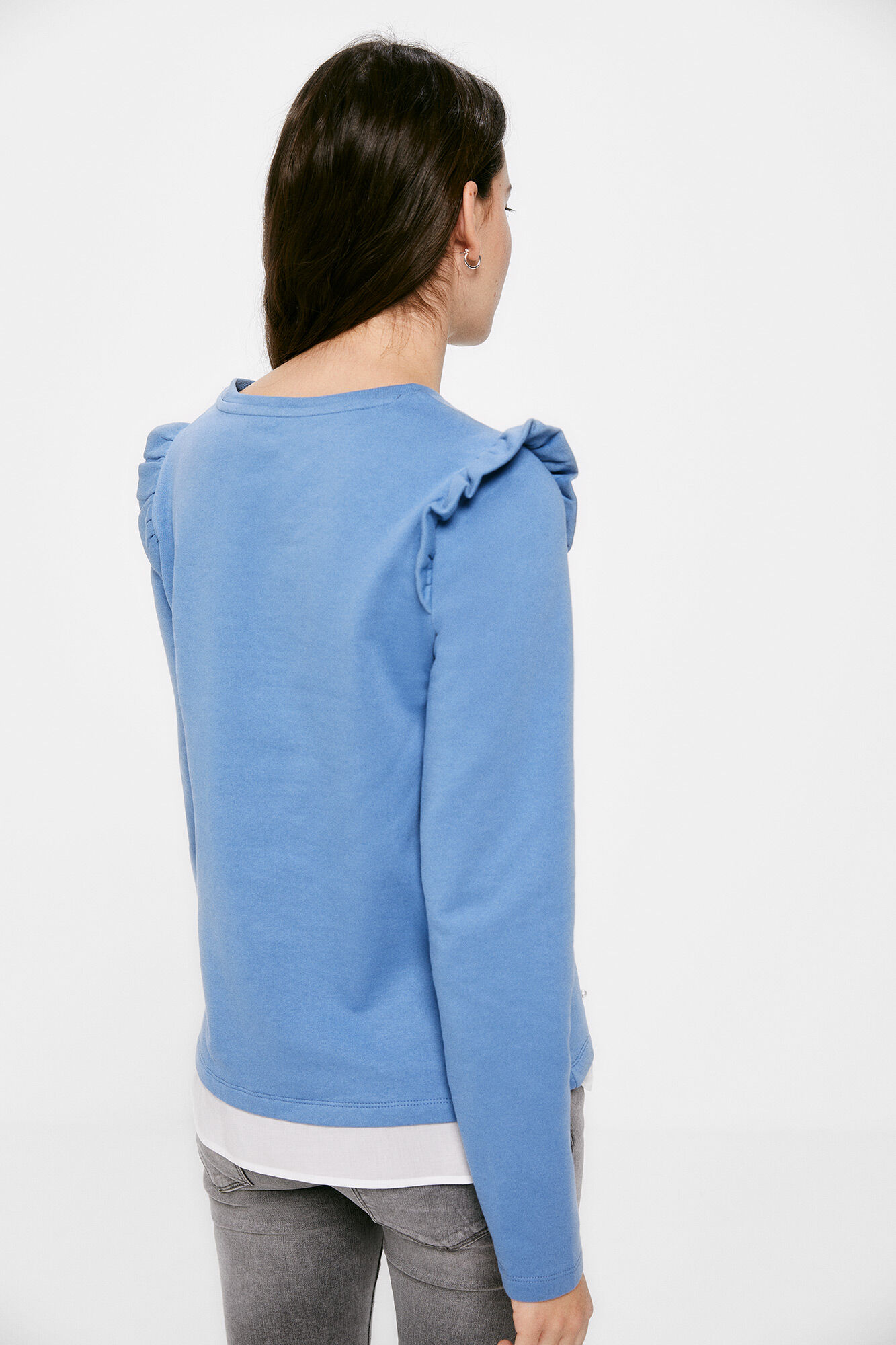 Springfield Sudadera Perlas Volantes azul indigo