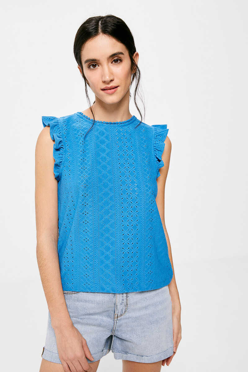 Blusa Bordado Suizo Circular