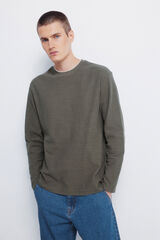 Springfield Camiseta doble tejido waffle café