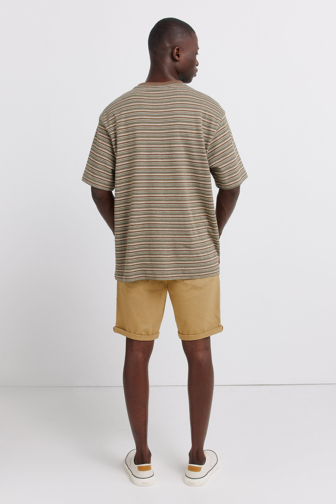 Springfield Bermudas 5 bolsillos lavadas slim fit beige