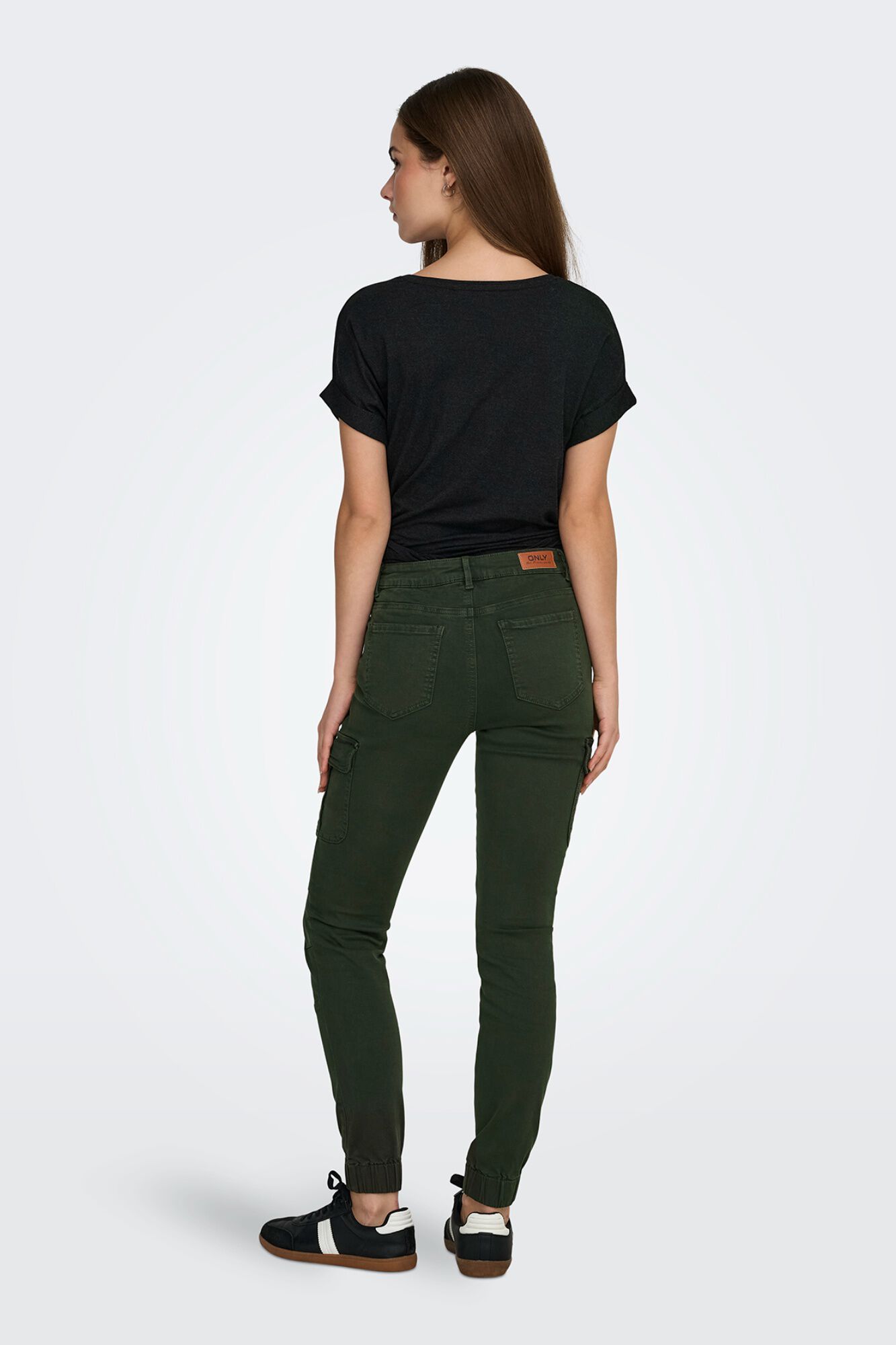 Only Pantal&oacute;n cargo slim fit verde