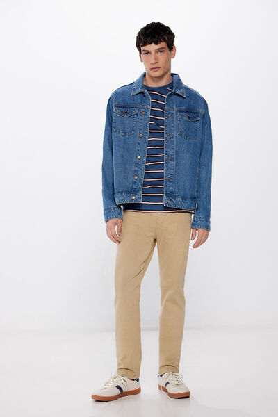 Springfield Pantalón color slim fit beige