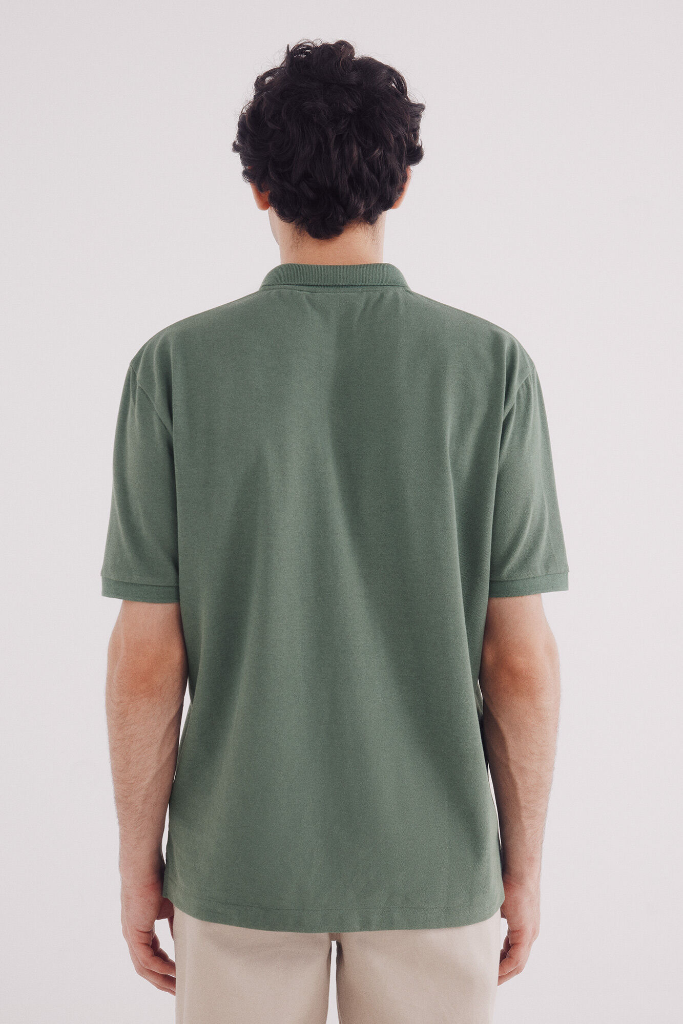 Springfield Polo piqu&eacute; b&aacute;sico fantas&iacute;a regular fit verde