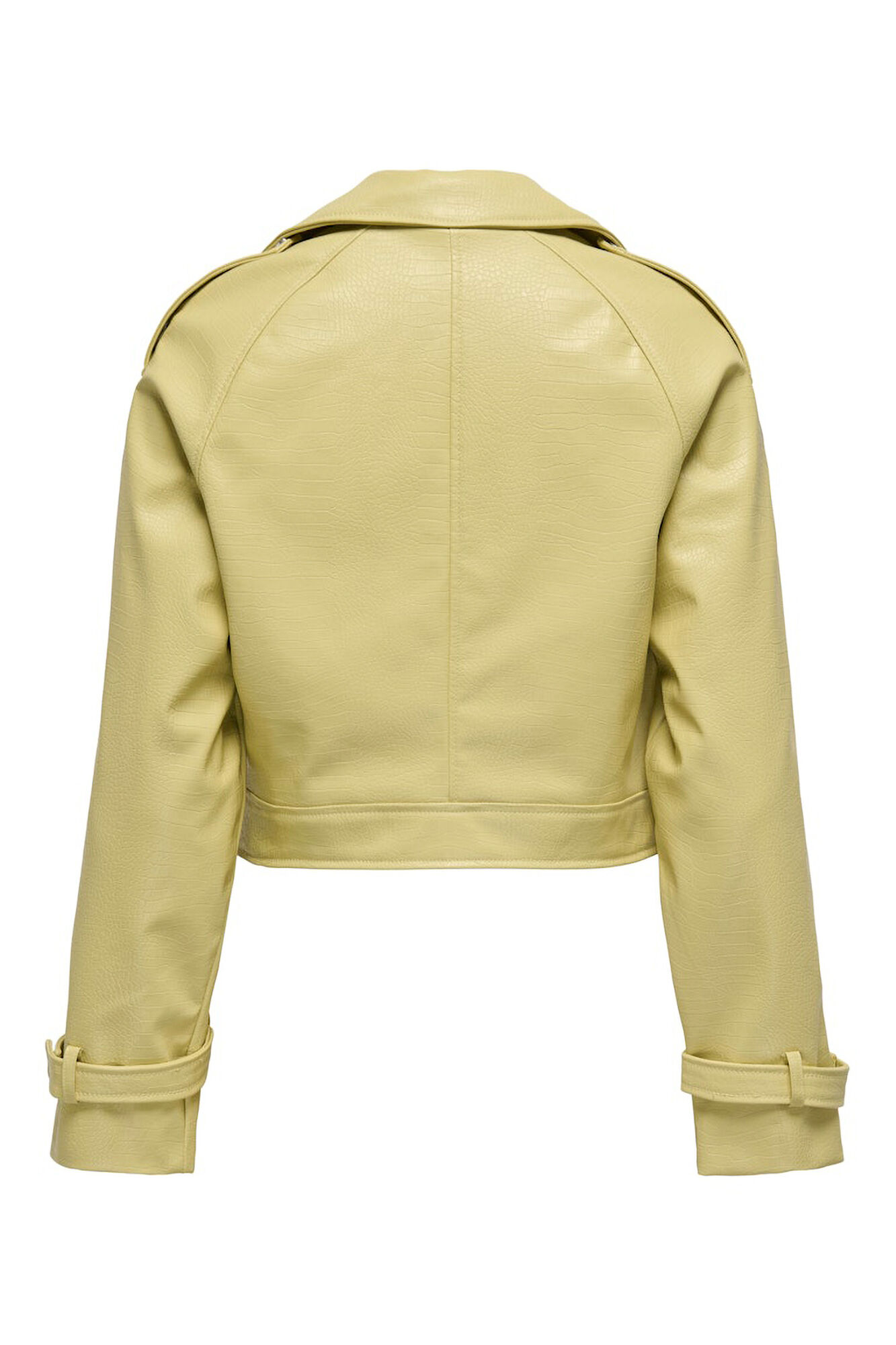 Only Chaqueta biker de polipiel beige