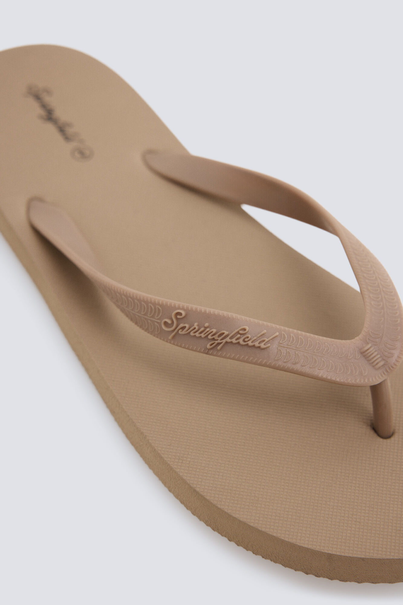 Springfield Sandalia de dedo beige