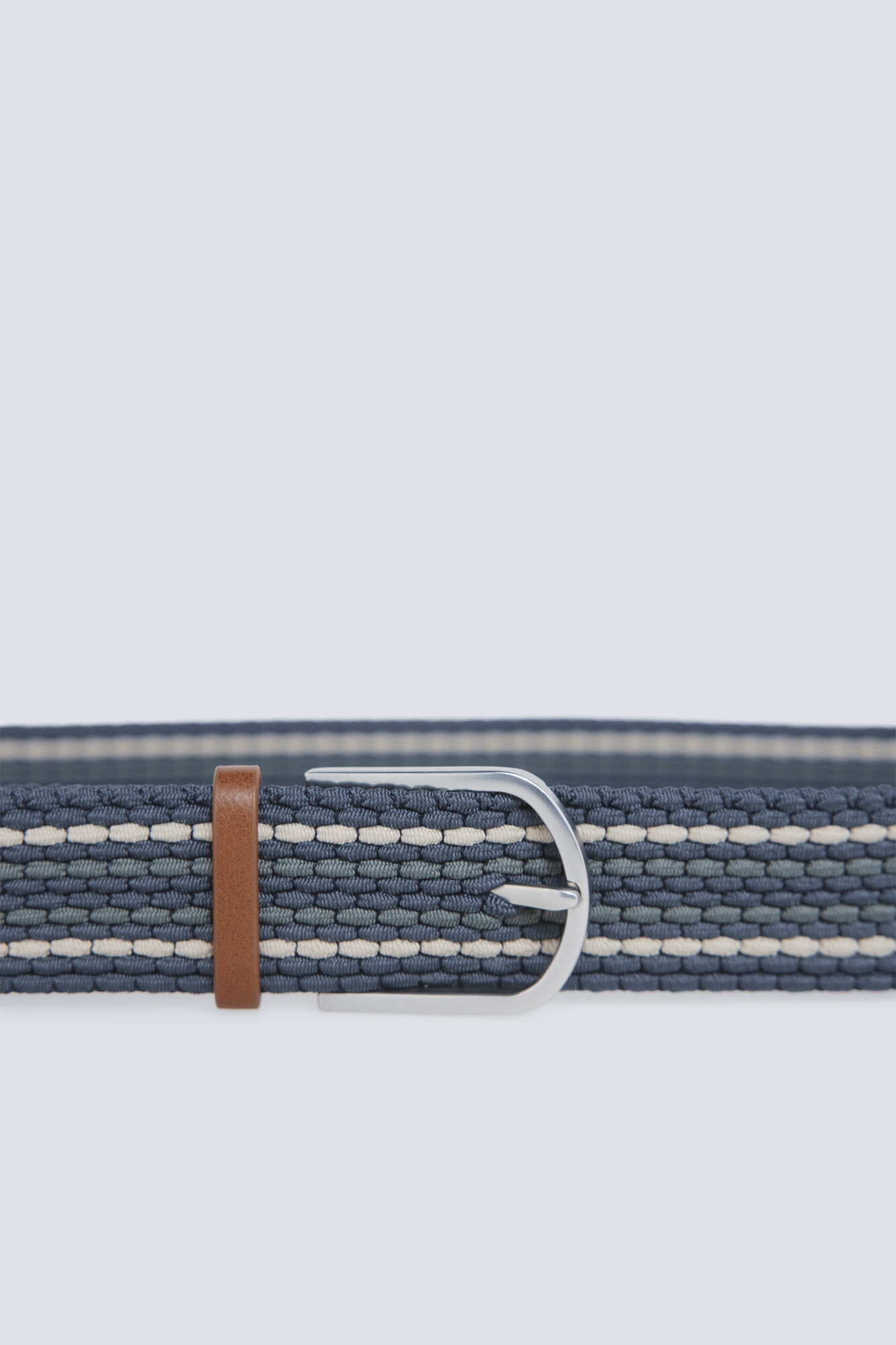 Springfield Cintur&oacute;n trenzado a rayas azul