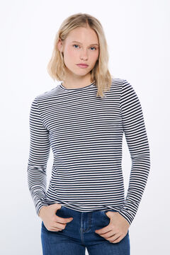 Springfield Playera entallada rayas lúrex marino