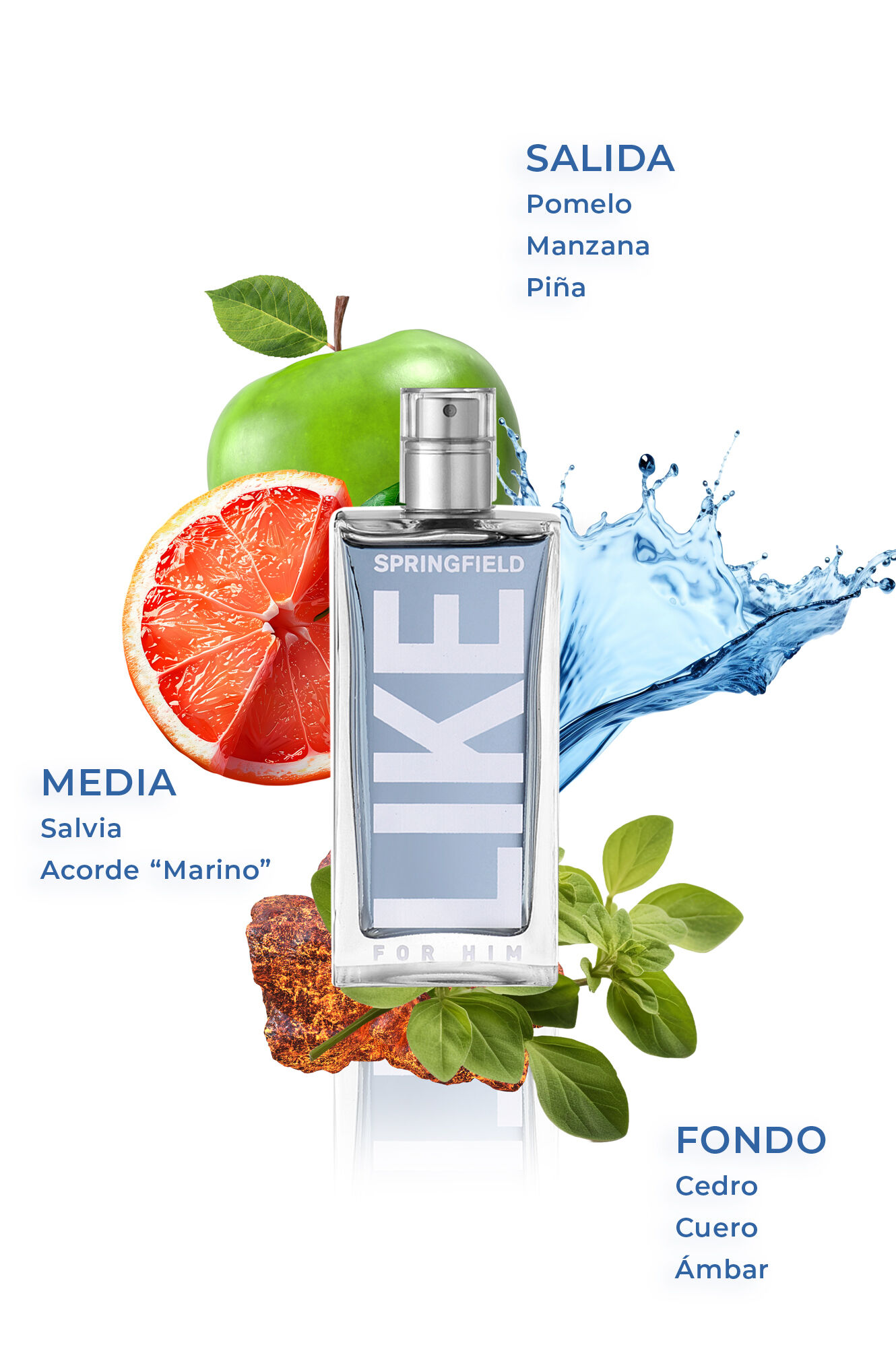 Springfield FRAGANCIA MASCULINA LIKE 50 ML turquesa