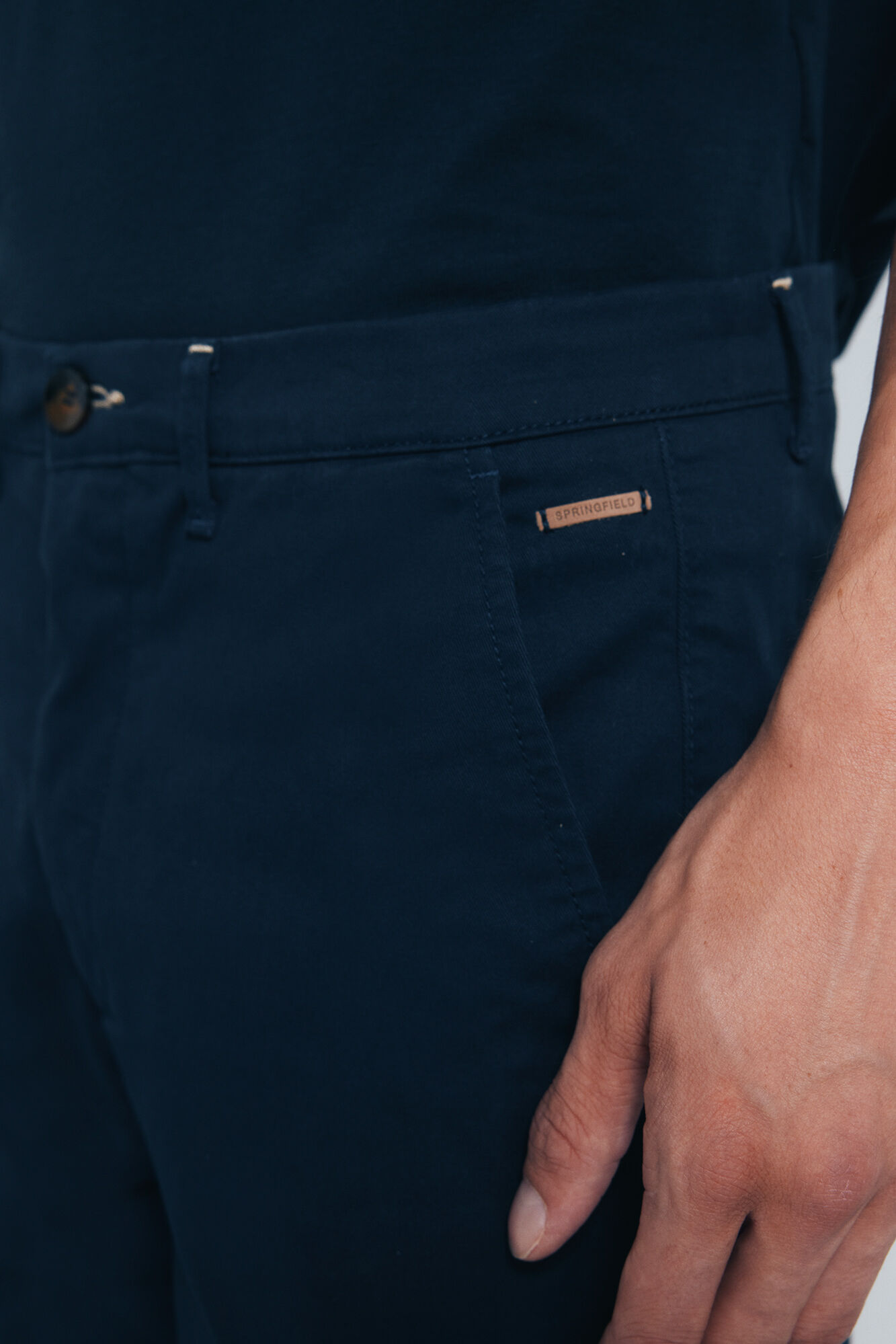 Springfield Pantal&oacute;n slim fit lavado azul