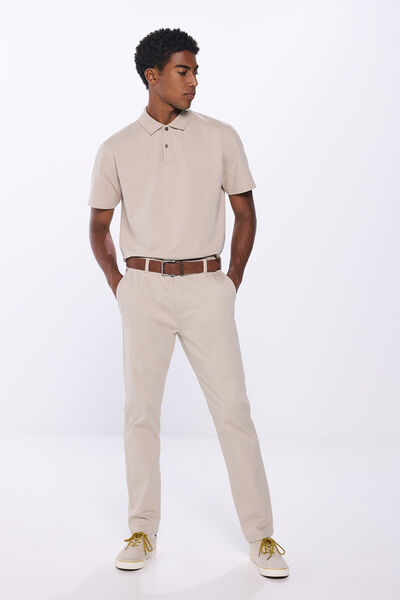 Springfield Pantalón chino vestir comfort slim fit café