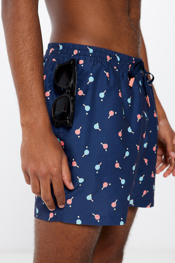 Springfield Bañador estampado ping pong azul