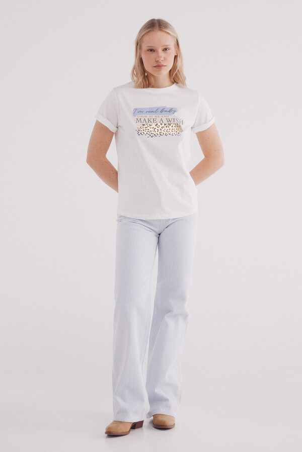 Springfield Playera "I'm real baby…" café