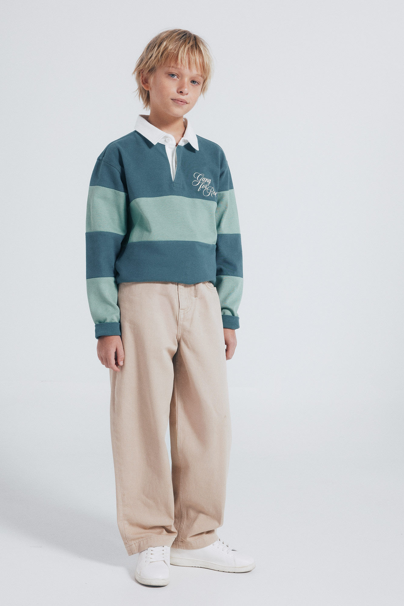 Springfield Kids Polo de manga larga ni&ntilde;o caza oscuro