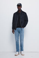 Springfield Jeans ajustados de lavado medio azul