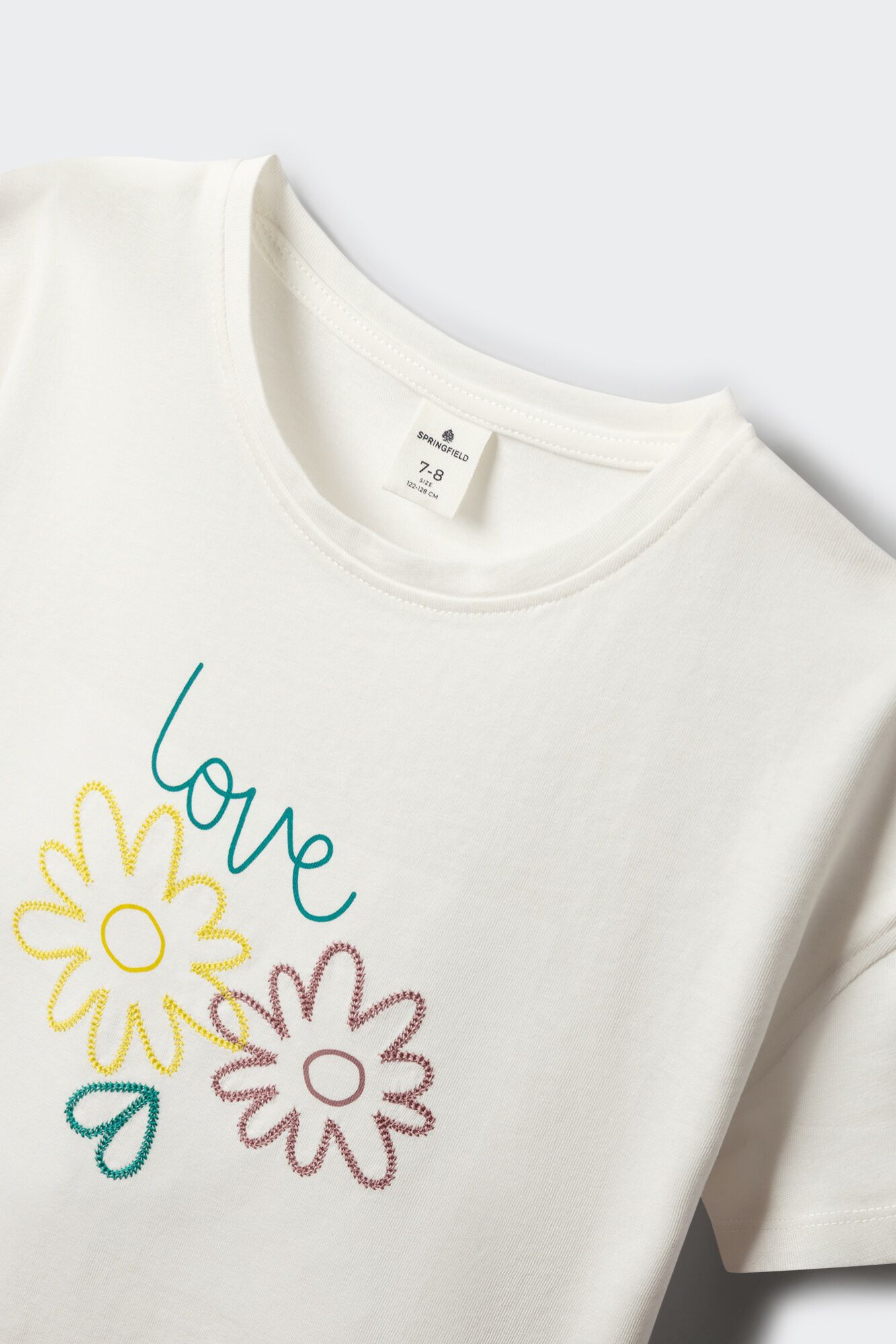 Springfield Kids Playera "Love" ni&ntilde;a marfil
