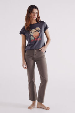 Springfield Playera gráfica frutas gris