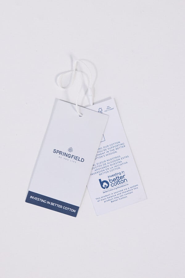 Springfield Camisa popelín cropped azul indigo