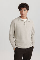 Springfield Polo de estructura con botones caf&eacute;
