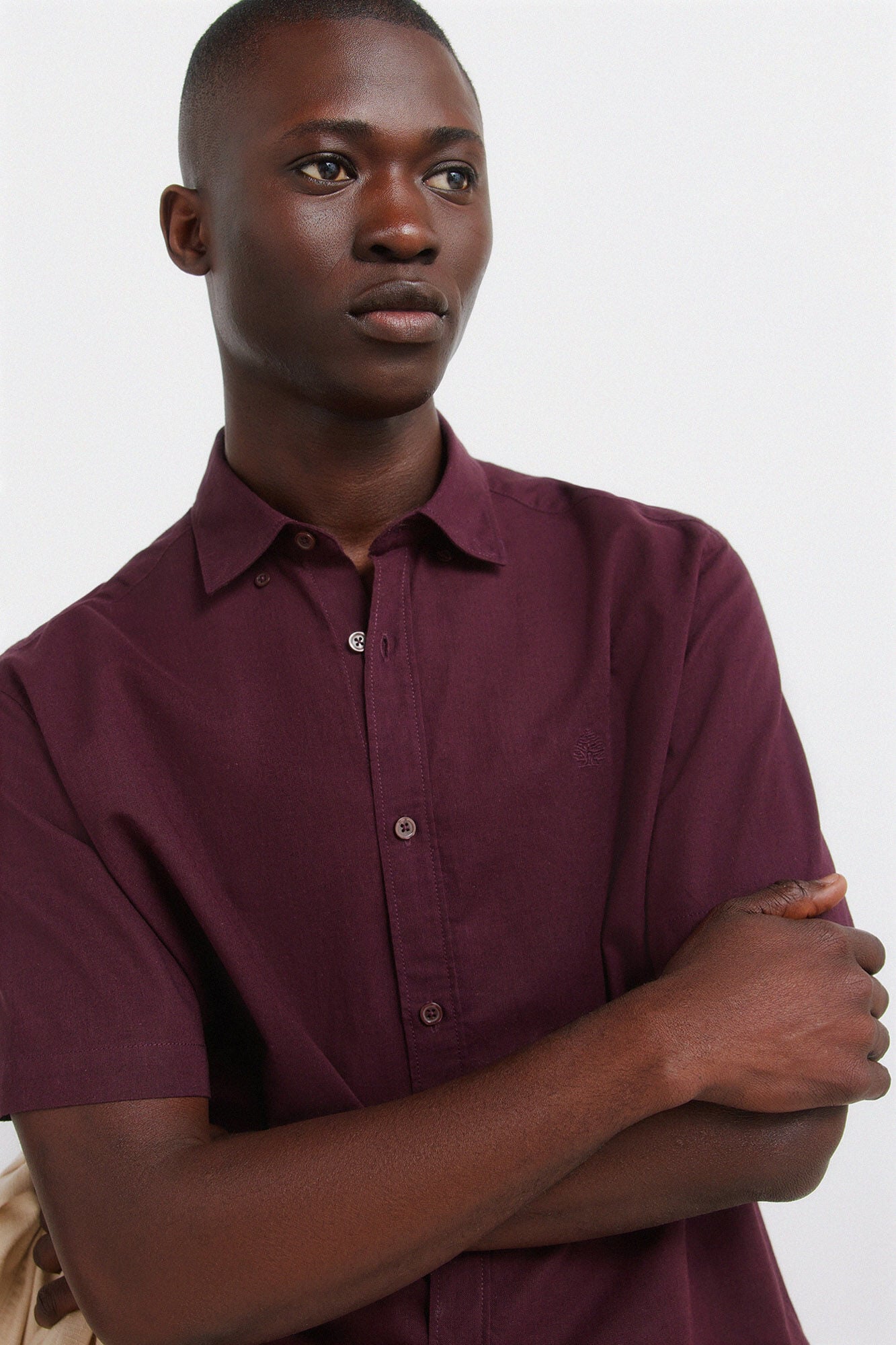 Springfield Camisa de manga corta de lino