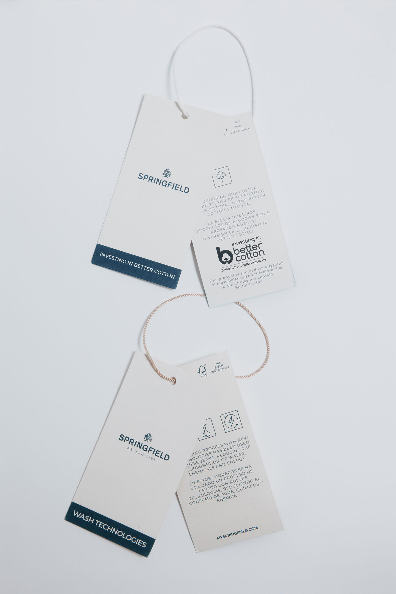 Springfield Chamarra algod&oacute;n lavada contraste beige