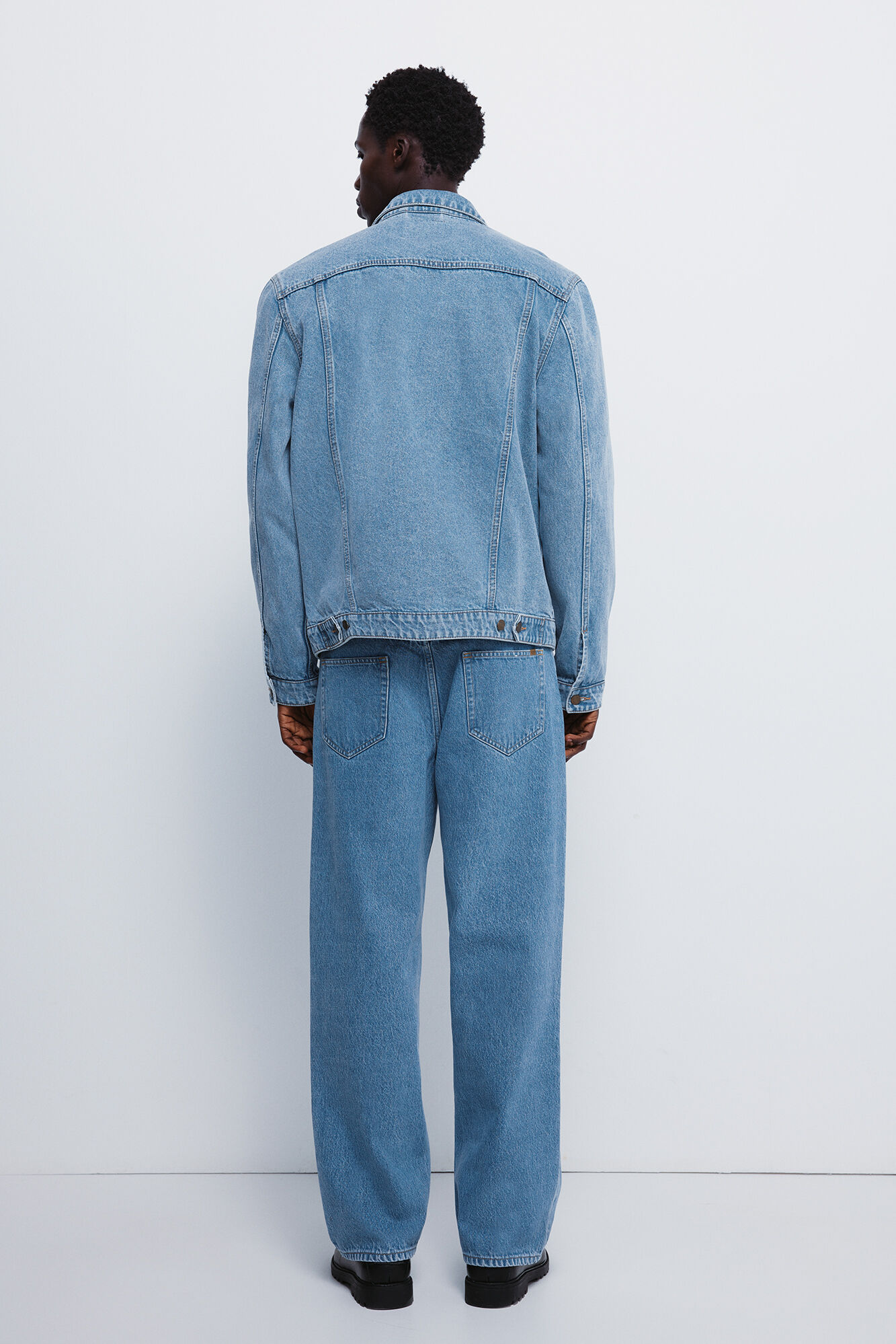 Springfield Jeans wide leg lavado medio azul