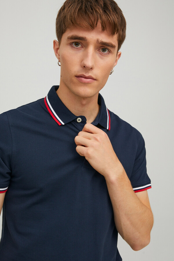 Jack & Jones Polo slim fit azul tinta