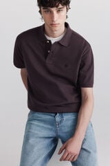 Springfield Polo de piqu&eacute; b&aacute;sico Springfield regular fit p&uacute;rpura