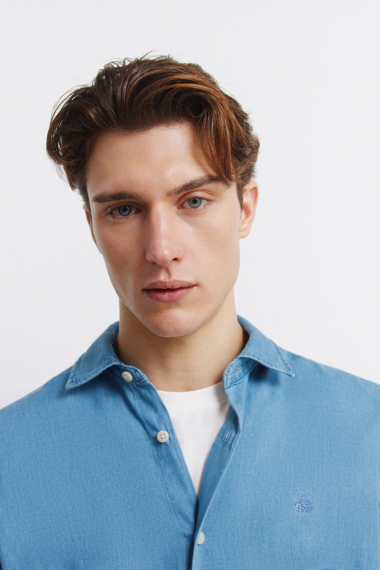 Springfield Camisa de mezclilla azul