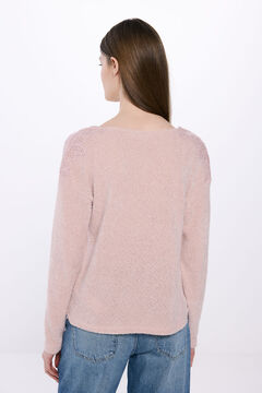 Springfield Playera chenilla hombros crochet rosa