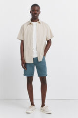 Springfield Bermudas de 5 bolsillos lavadas slim fit azul