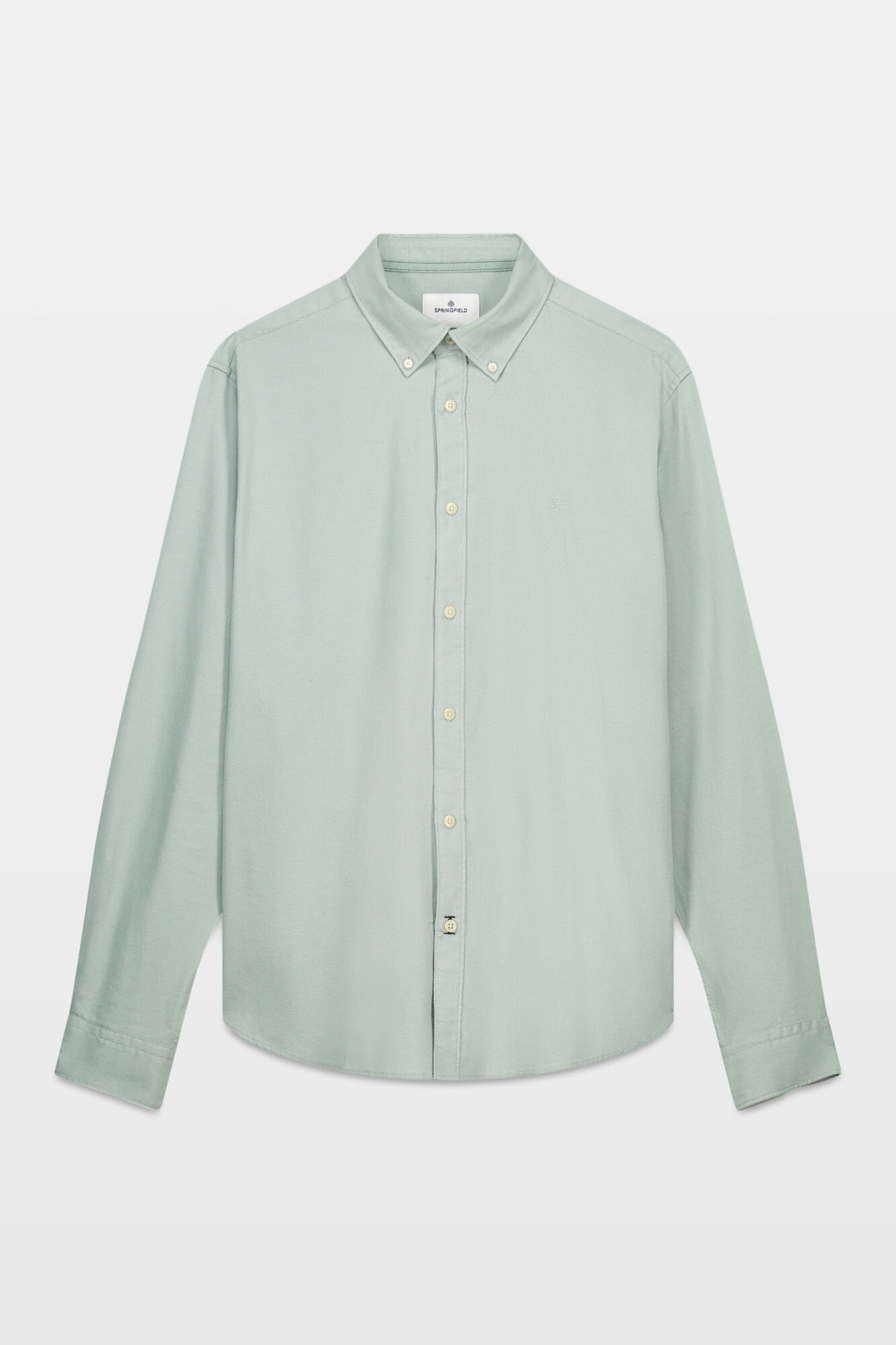 Springfield Camisa estructurada bicolor verde