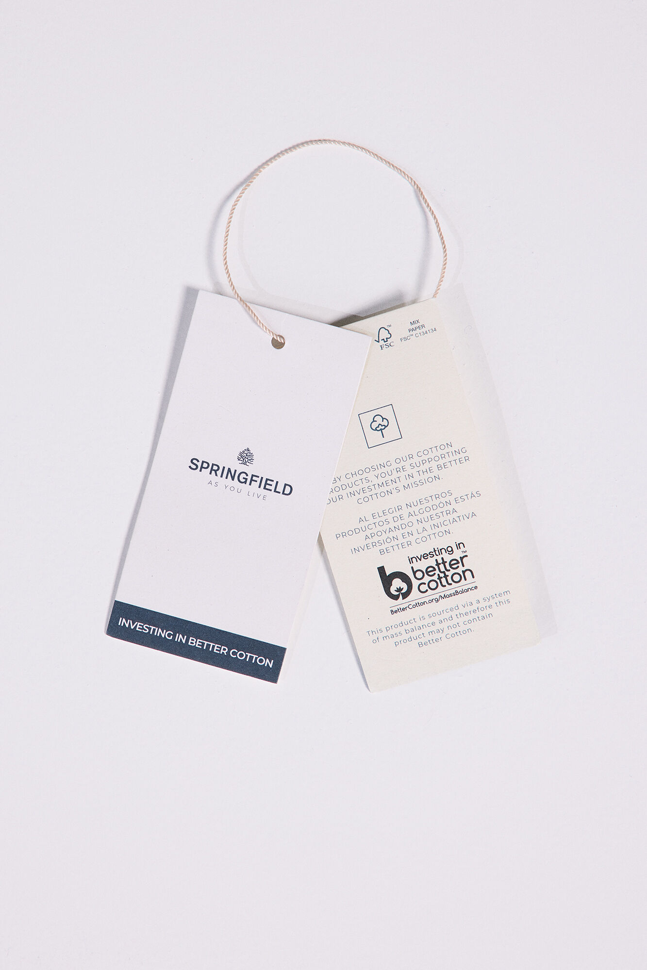 Springfield Playera manga larga cortes azul