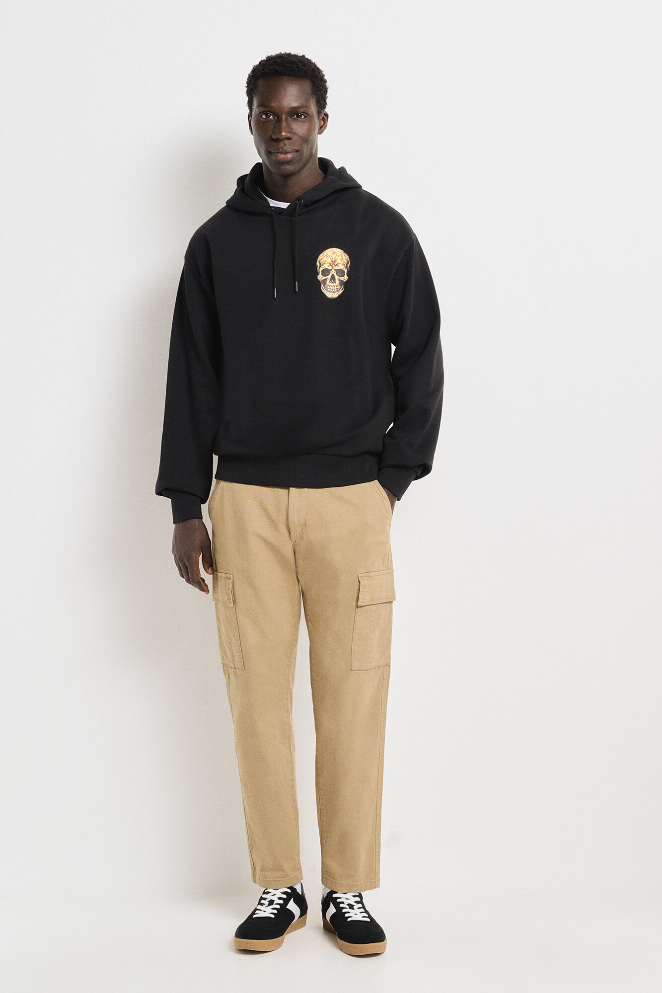 Springfield Sudadera capucha calavera negro