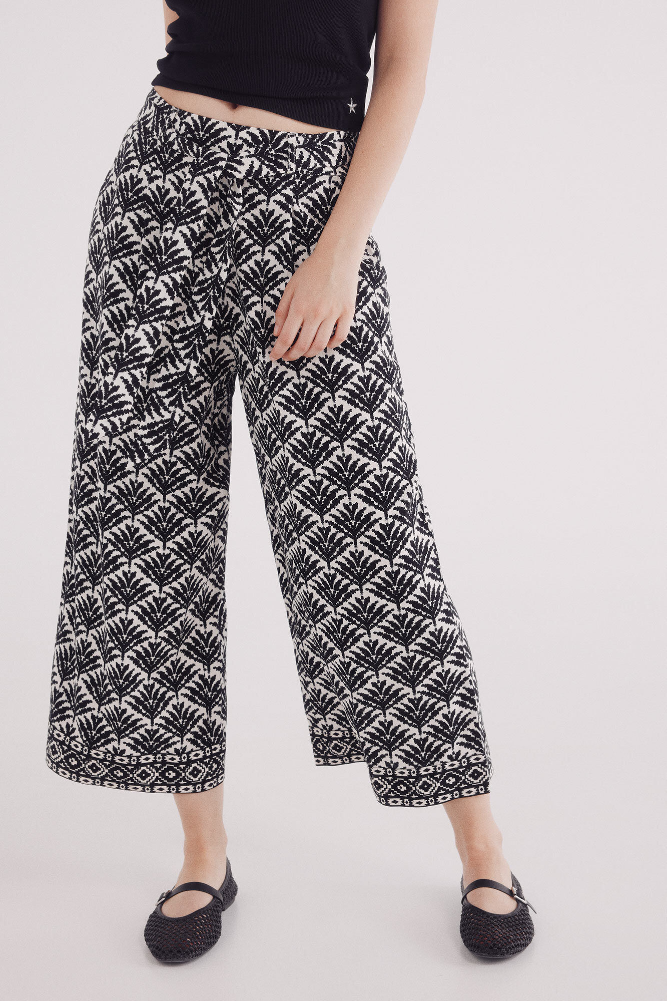 Springfield Pantal&oacute;n fluido estampado