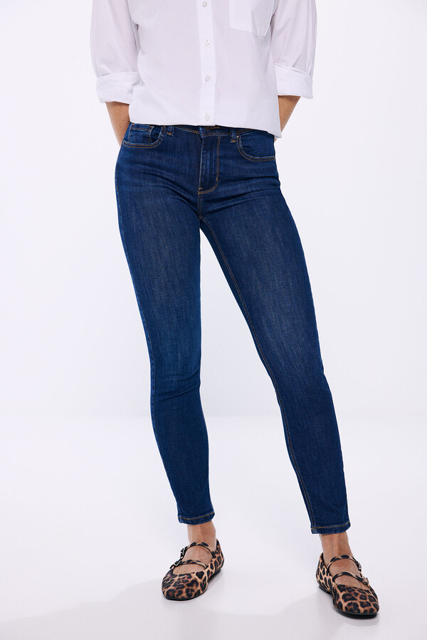 Springfield Jeans slim cropped azul