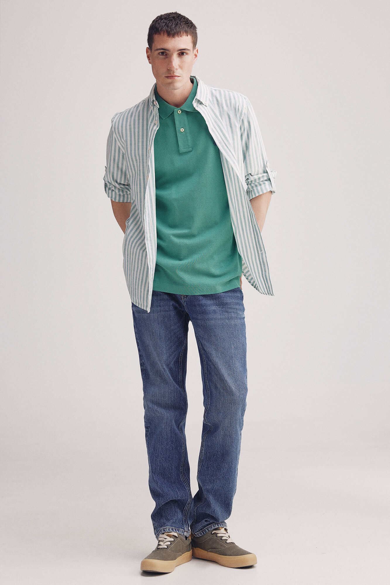 Springfield Polo piqu&eacute; b&aacute;sico regular fit verde