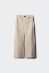 Springfield Kids Pantal&oacute;n culotte de lino para ni&ntilde;a beige