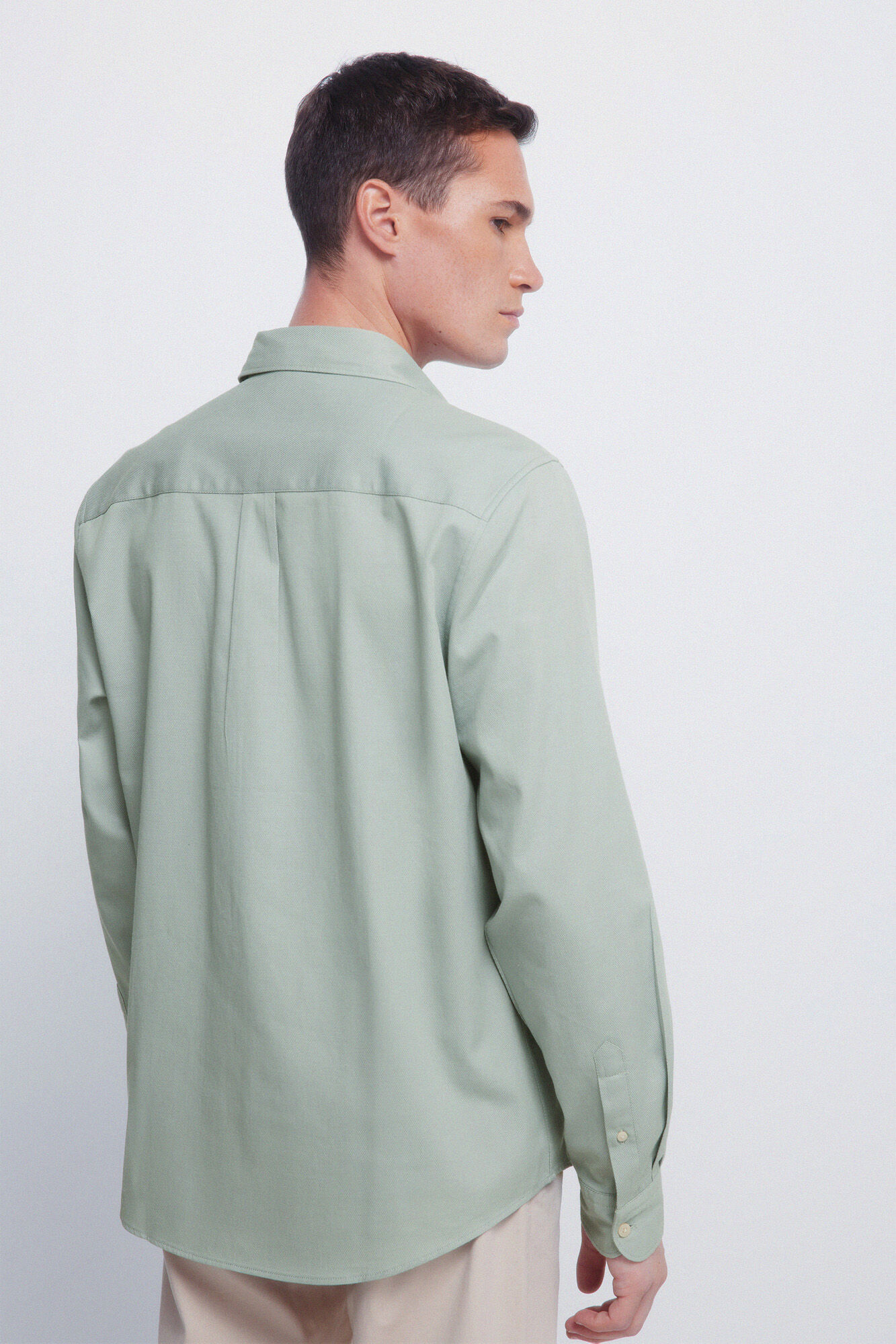 Springfield Camisa estructurada bicolor verde