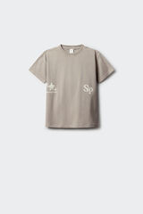 Springfield Kids Playera manga corta estampada para ni&ntilde;o gris