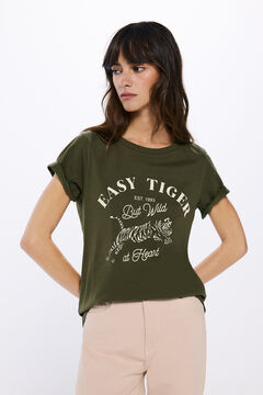 Springfield Playera gráfica khaki