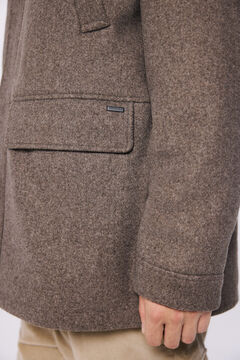 Springfield Parka efecto lana capucha café