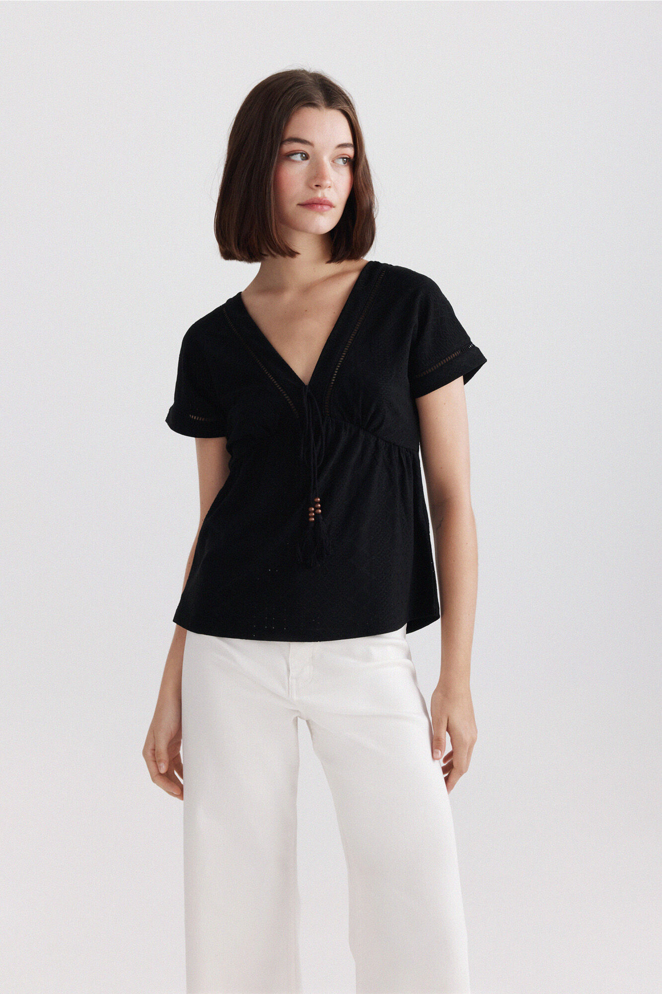 Springfield Playera de tirantes con volantes