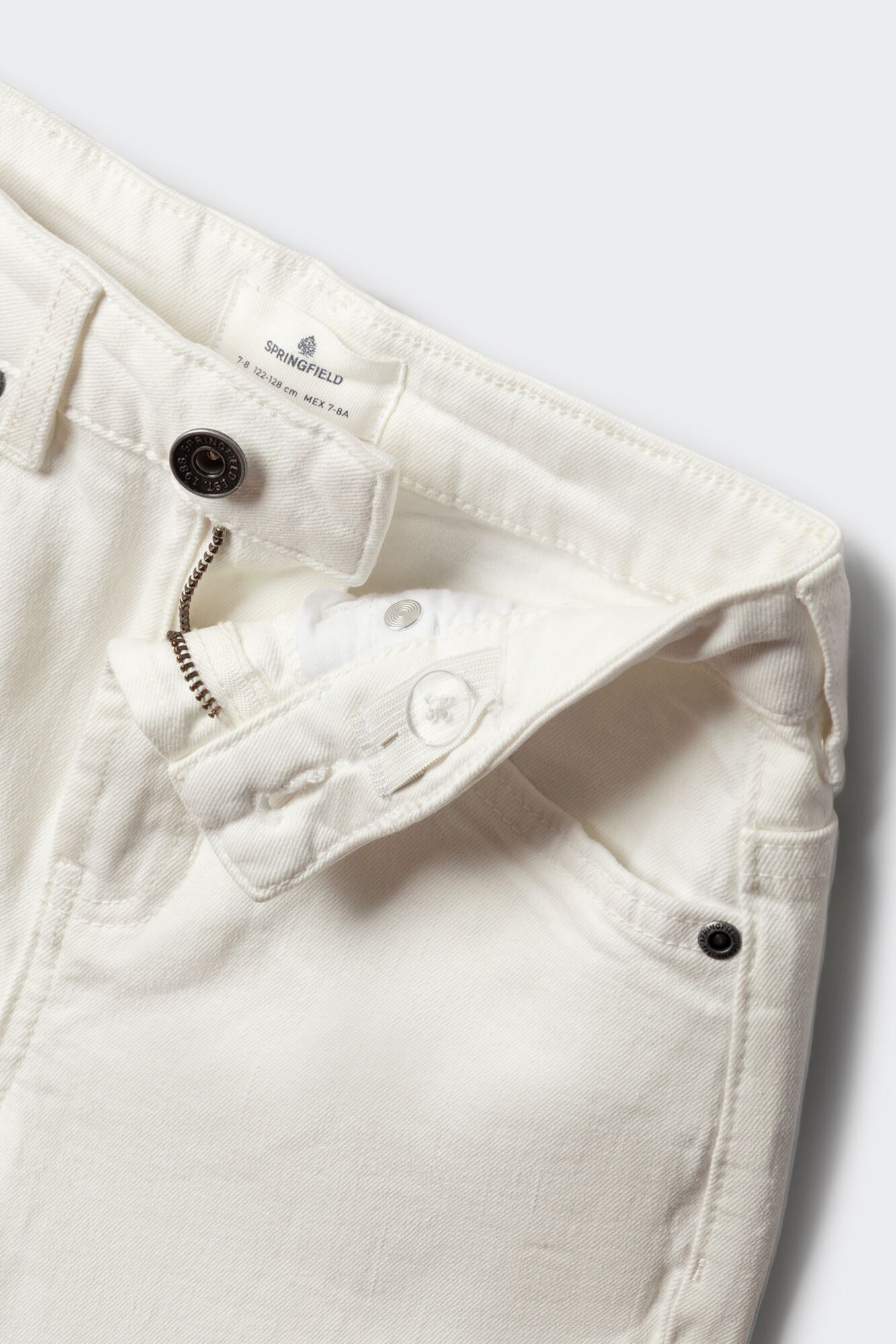 Springfield Kids Bermudas para ni&ntilde;o de denim blanco