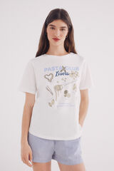 Springfield Playera "Pizza club" estampado