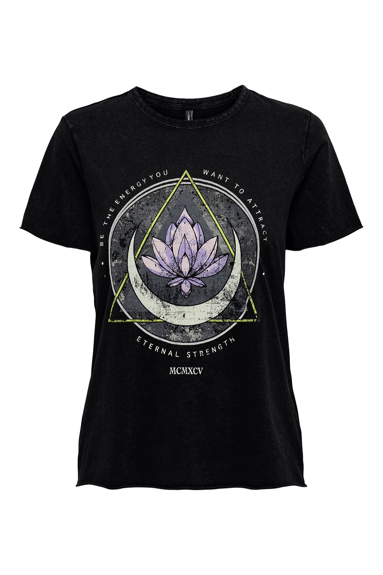 Only Playera estampada de manga corta gris