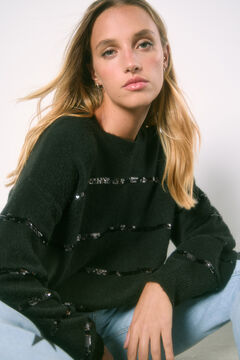 Springfield Suéter Boyfriend negro