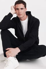 Springfield Sudadera t&eacute;cnica con capucha negro