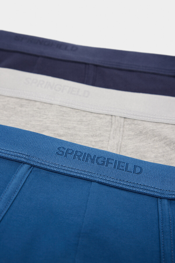 Springfield Pack 3 boxers básicos azul medio