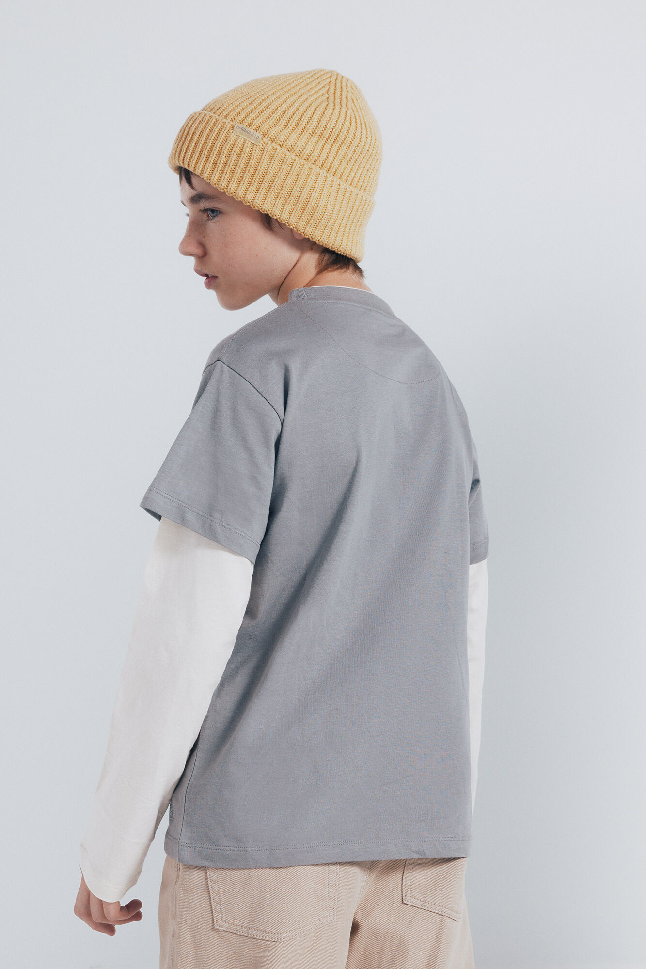 Springfield Kids Camiseta manga larga doble manga ni&ntilde;o gris